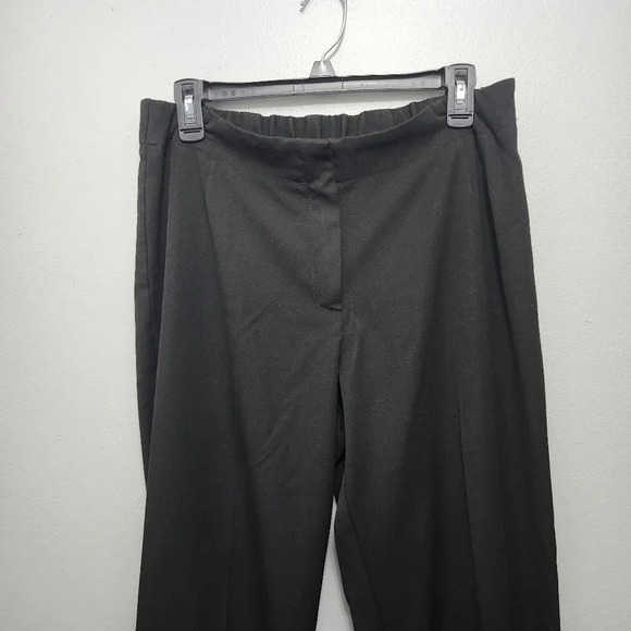 Talbots women's dress pants size 14W black trouser cropped office carrier - Picture 2 of 6